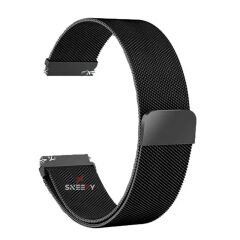 Honor Magic Watch 2 – Watch Magic – Watch Gs3 22mm Uyumlu Woven Wire Tasarım Metal Hasır Kordon Siyah