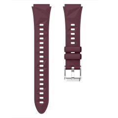 Sneezy Huawei Watch GT5 41mm İle Uyumlu Prism Metal Tokalı Soft Yumuşak Silikon Kordon Mürdüm