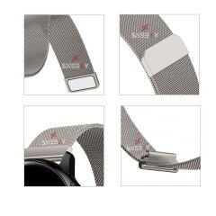 Honor Magic Watch 2 – Watch Magic – Watch Gs3 22mm Uyumlu Woven Wire Tasarım Metal Hasır Kordon Starlight