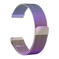 Amazfit Watch GTR 3 Pro-GTR 3-GTR 2e-GTS 2-GTR 47mm 22mm Uyumlu Woven Wire Metal Hasır Kordon Gökkuşağı