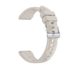 Sneezy Huawei Watch GT5 41mm İle Uyumlu Prism Metal Tokalı Soft Yumuşak Silikon Kordon Starlight