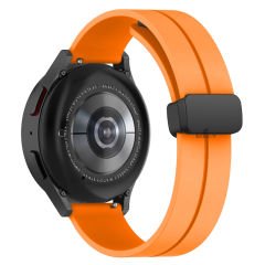 Amazfit Watch GTR 3 Pro-GTR 3-GTR 2e-GTS 2-GTR 47mm 22mm Uyumlu Coastal Magnet Tokalı Silikon Kordon Turuncu