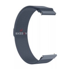 Amazfit Watch GTR 3 Pro-GTR 3-GTR 2e-GTS 2-GTR 47mm 22mm Uyumlu Woven Wire Metal Hasır Kordon Koyu Gri
