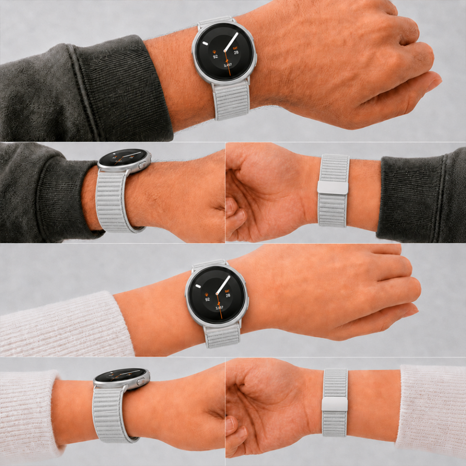 Samsung Galaxy Watch 9 44mm 40mm İle Uyumlu Naylon Spor Loop Kordon Ayarlanabilir Rahat ve Dayanıklı