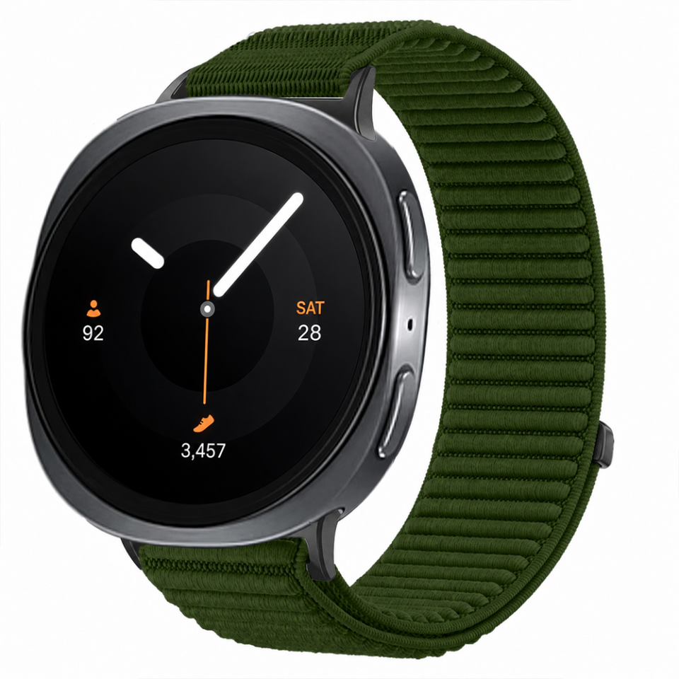 Samsung Galaxy Watch 9 44mm 40mm İle Uyumlu Naylon Spor Loop Kordon Ayarlanabilir Rahat ve Dayanıklı