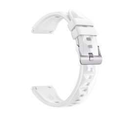 Sneezy Huawei Watch GT4 41mm İle Uyumlu Prism Metal Tokalı Soft Yumuşak Silikon Kordon Beyaz