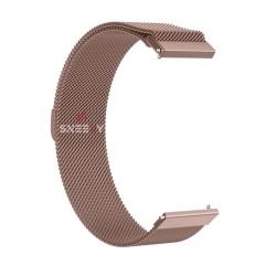 Amazfit Watch GTR 3 Pro-GTR 3-GTR 2e-GTS 2-GTR 47mm 22mm Uyumlu Woven Wire Metal Hasır Kordon Rose Gold