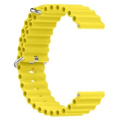 Xiaomi Watch S1 -S1 Active -Mi Watch -Watch Color 22mm Uyumlu Seaflex Ocean Silikon Kordon Sarı - Sarı