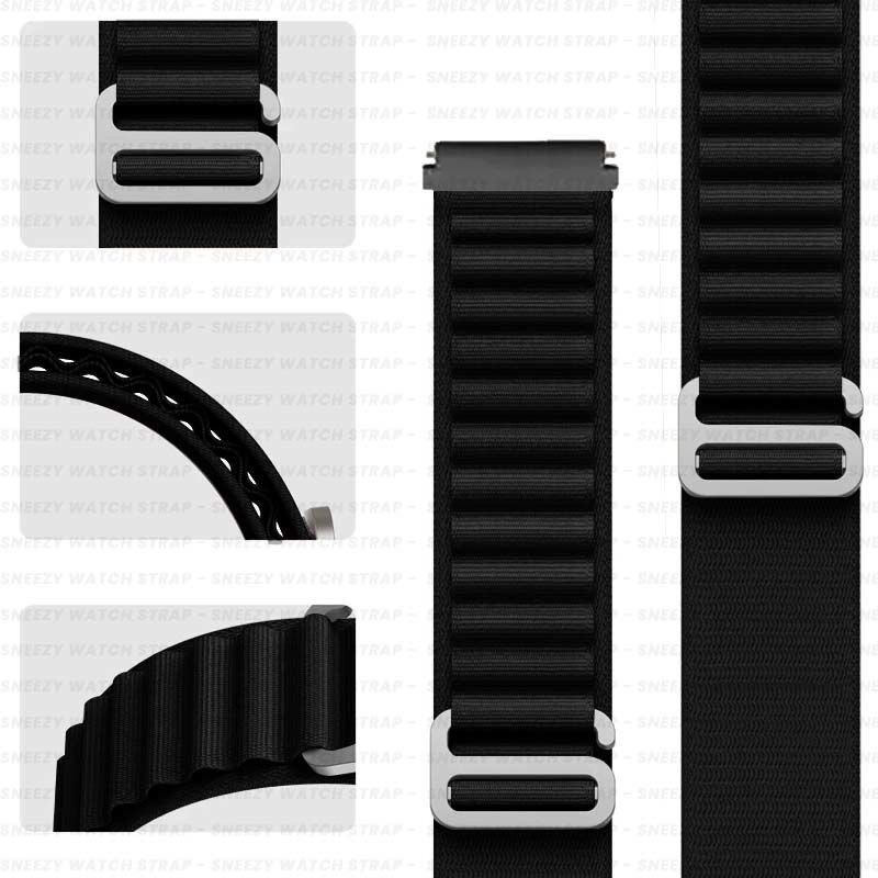 Xiaomi Watch S1 -S1 Active -Mi Watch -Watch Color 22mm Uyumlu Frost Alpine Loop Kordon Siyah