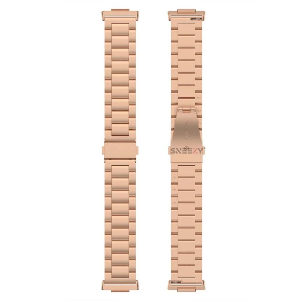 Huawei Watch Fit 3 İle Uyumlu Ironweft Paslanmaz Döküm Çelik Metal Kordon - Dayanıklı ve Şık Rose Gold