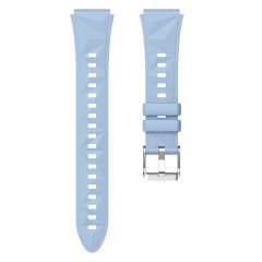 Sneezy Huawei Watch GT4 41mm İle Uyumlu Prism Metal Tokalı Soft Yumuşak Silikon Kordon Açık Mavi