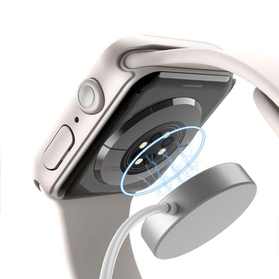 Apple Watch 45MM 7-8-9 SE Seri Uyumlu Starlight 360 Derece Koruma ve Temperli Cam Ekran Koruyucu