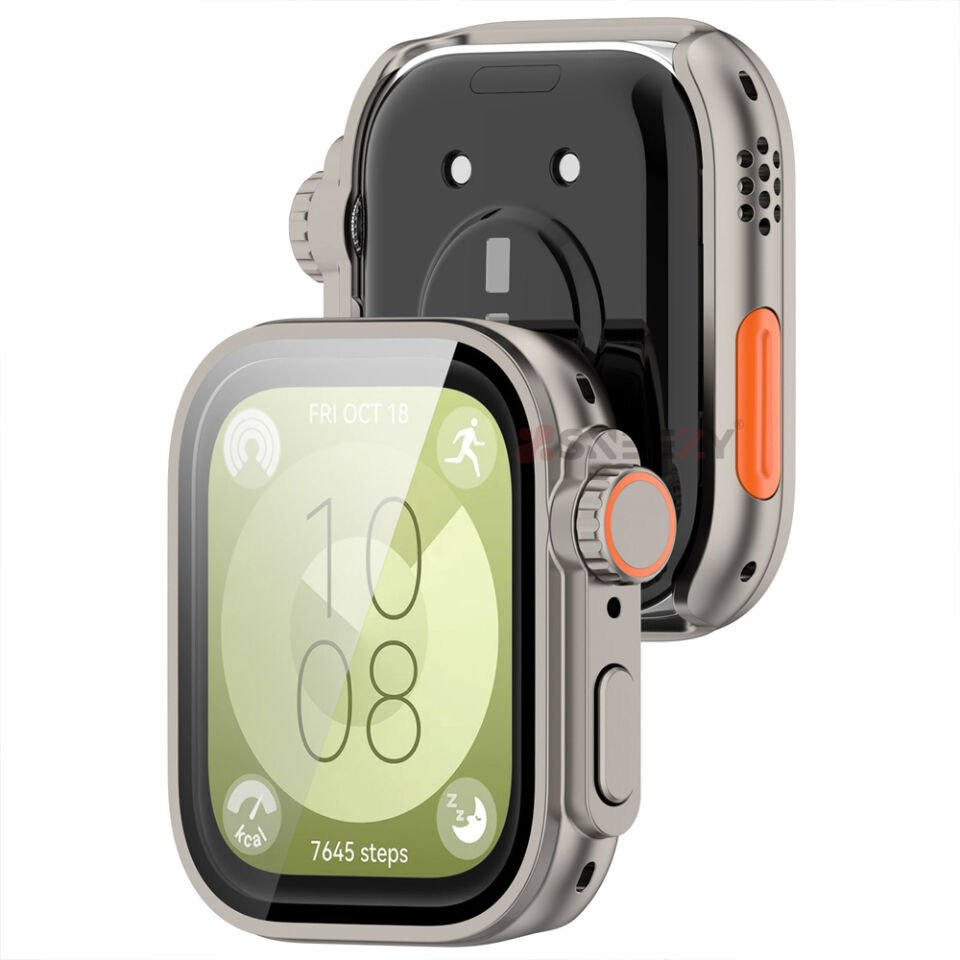 Huawei Watch Fit 3 İle Uyumlu Kasa ve Ekran Koruyucu Watch Ultra Saat Görünüm'e Dönüştürücü Starlight