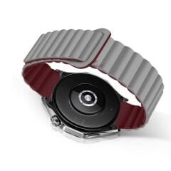 Honor Magic Watch 2 – Watch Magic – Watch Gs3 22mm Uyumlu Harmony Duo Magnetik Silikon Kordon Gri - Gri