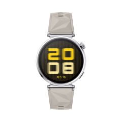 Sneezy Huawei Watch GT4 41mm İle Uyumlu Prism Metal Tokalı Soft Yumuşak Silikon Kordon Starlight