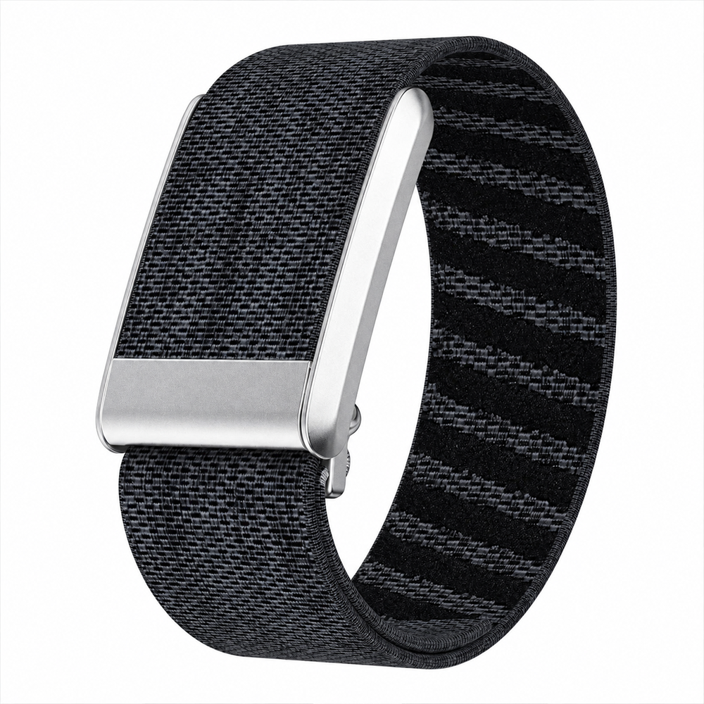 Sneezy WHOOP Peak 5.0 ile Uyumlu Nylon Loop Ayarlanabilir Spor Kordon Gümüş Metal Kasalı