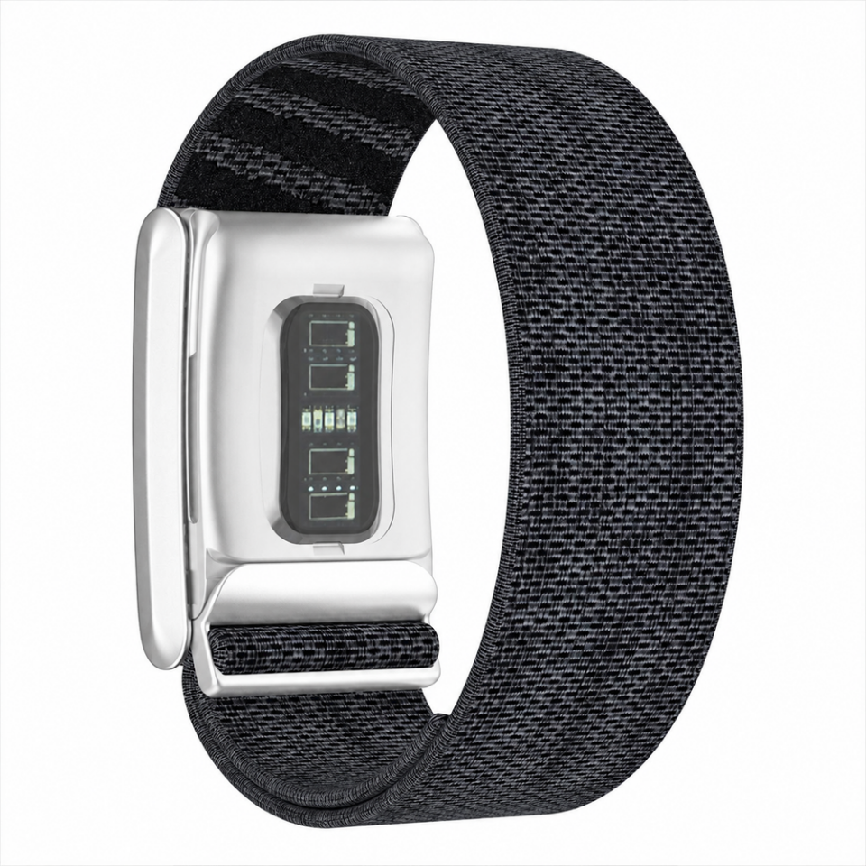 Sneezy WHOOP Peak 5.0 ile Uyumlu Nylon Loop Ayarlanabilir Spor Kordon Gümüş Metal Kasalı