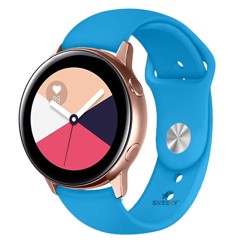 Huawei Watch 3 Elite-Classic 46mm-Watch 3 Pro-Elite 22mm Uyumlu PureLux Soft Silikon Kordon Mavi - Mavi