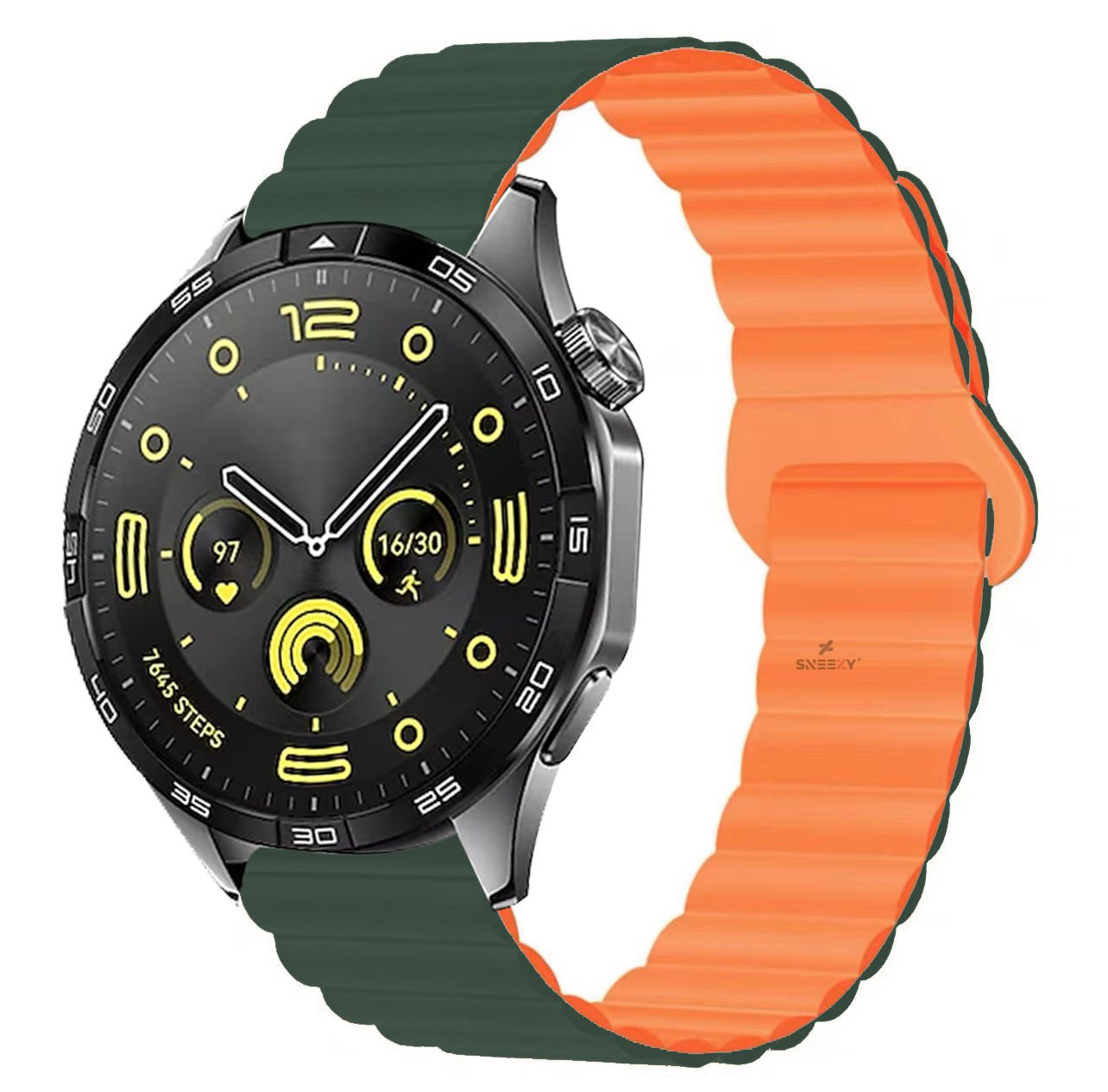 Honor Magic Watch 2 – Watch Magic – Watch Gs3 22mm Uyumlu Harmony Duo Magnetik Silikon Kordon Haki - Haki