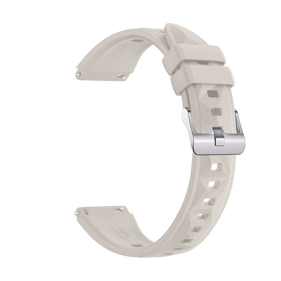Sneezy Mi Watch S4 41mm İle Uyumlu Prism Metal Tokalı Soft Yumuşak Silikon Kordon Starlight