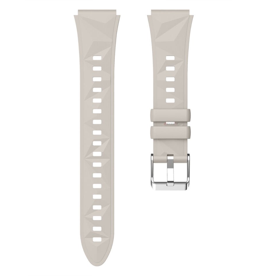 Sneezy Mi Watch S4 41mm İle Uyumlu Prism Metal Tokalı Soft Yumuşak Silikon Kordon Starlight