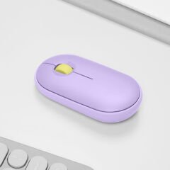 Tüm Tablet Telefon Bilgisayar Uyumlu B150 610-006716 Sessiz Optik Kablosuz Mouse Pilli Lavanta