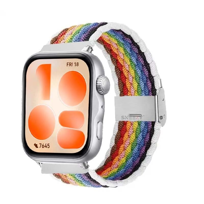 Huawei Watch Fit 5 İle Uyumlu Metal Klipsli Solo Fiberlink Yumuşak Kumaş Örgü Kordon
