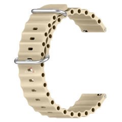 Huawei Watch Ultimate – Watch Buds 22mm Uyumlu Seaflex Ocean Silikon Kordon Starlight - Starlight