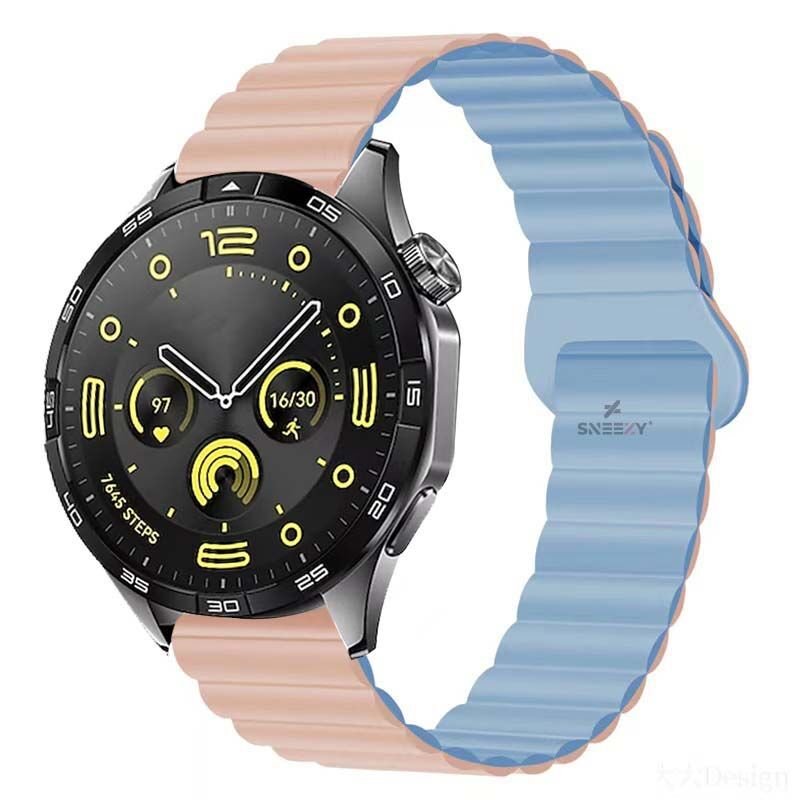 Amazfit Watch GTR 3 Pro-GTR 3-GTR 2e-GTS 2-GTR 47mm 22mm Uyumlu Harmony Duo Magnetik Silikon Kordon Pudra - Pudra