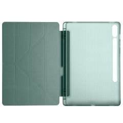 Samsung Galaxy Tab S7 Fe T735 / T737 / T730 12.4 İnç Katlanabilir Kalemlikli Standlı Akıllı Kılıf Haki - Haki
