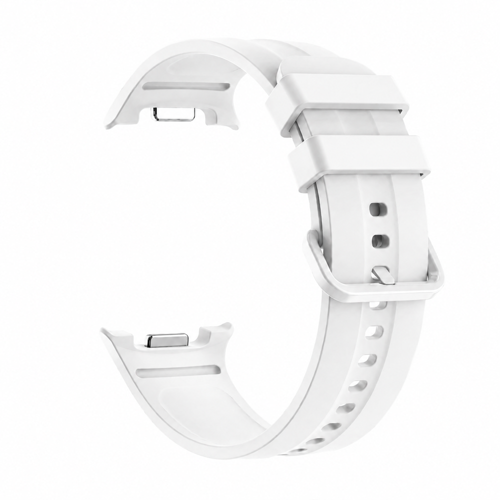 Samsung Galaxy Watch 9 44mm 40mm İle Uyumlu Oluklu Silikon Kordon Ayarlanabilir Spor Saat Kayışı