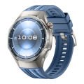 Huawei Watch GT6 Pro 46mm İle Uyumlu Örgü Desen Metal Tokalı Silikon Akıllı Saat Kordonu Kahverengi
