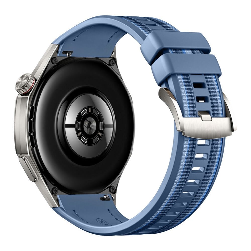 Huawei Watch GT6 Pro 46mm İle Uyumlu Örgü Desen Metal Tokalı Silikon Akıllı Saat Kordonu Kahverengi