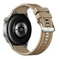 Huawei Watch GT6 Pro 46mm İle Uyumlu Örgü Desen Metal Tokalı Silikon Akıllı Saat Kordonu Kahverengi