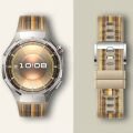 Huawei Watch GT6 Pro 46mm İle Uyumlu Örgü Desen Metal Tokalı Silikon Akıllı Saat Kordonu Kahverengi