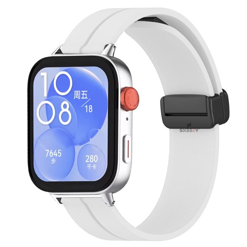 Huawei Watch Fit 3 İle Uyumlu Coastal Manyetik Tokalı Silikon Kordon