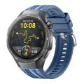 Huawei Watch GT5 Pro 46mm İle Uyumlu Örgü Desen Metal Tokalı Silikon Akıllı Saat Kordonu