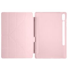 Samsung Galaxy Tab S7 Fe T735 / T737 / T730 12.4 İnç Katlanabilir Kalemlikli Standlı Akıllı Kılıf Pembe - Pembe
