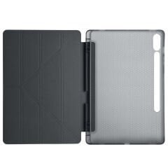 Samsung Galaxy Tab S7 Fe T735 / T737 / T730 12.4 İnç Katlanabilir Kalemlikli Standlı Akıllı Kılıf Siyah - Siyah