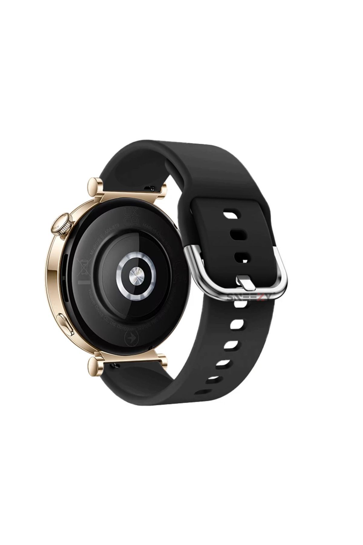 Huawei Watch Gt2 42mm Ile Uyumlu 20mm Purelux Soft Tokalı Silikon Kordon Dayanıklı Spor Stil Siyah