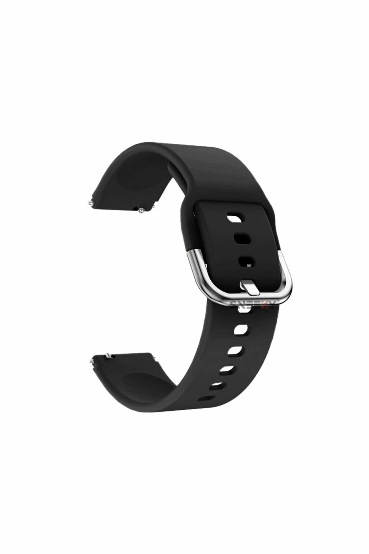 Huawei Watch Gt2 42mm Ile Uyumlu 20mm Purelux Soft Tokalı Silikon Kordon Dayanıklı Spor Stil Siyah