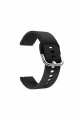 Huawei Watch Gt2 42mm Ile Uyumlu 20mm Purelux Soft Tokalı Silikon Kordon Dayanıklı Spor Stil Siyah