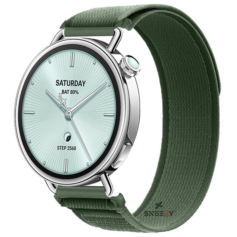 Sneezy Mi Watch S4 41mm Uyumlu Kordon Trail Loop Cırtlı Yumuşak Kumaş Şık Kordon