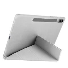 Samsung Galaxy Tab S7 Plus T970 12.4 İnç Katlanabilir Kalemlikli Standlı Akıllı Kılıf Gri - Gri