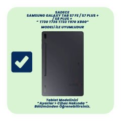 Samsung Galaxy Tab S7 Plus T970 12.4 İnç Katlanabilir Kalemlikli Standlı Akıllı Kılıf Gri - Gri