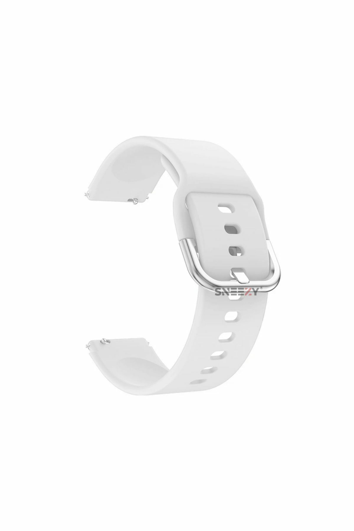 Huawei Watch Gt2 42mm Ile Uyumlu 20mm Purelux Soft Tokalı Silikon Kordon Dayanıklı Spor Stil Beyaz
