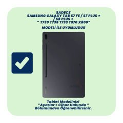 Samsung Galaxy Tab S7 Plus T970 12.4 İnç Katlanabilir Kalemlikli Standlı Akıllı Kılıf Haki - Haki