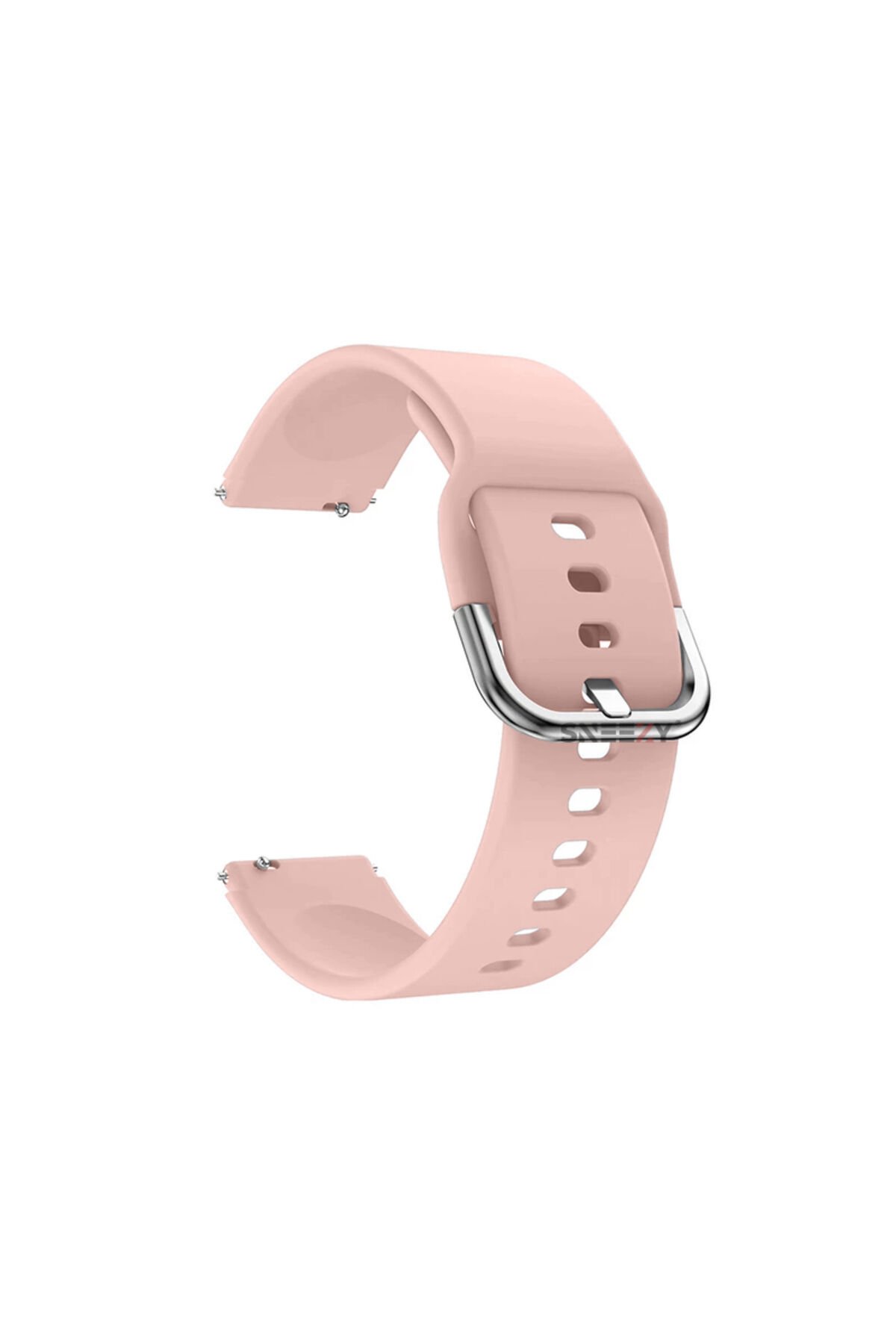 Huawei Watch Gt2 42mm Ile Uyumlu 20mm Purelux Soft Tokalı Silikon Kordon Dayanıklı Spor Stil Pembe Açık