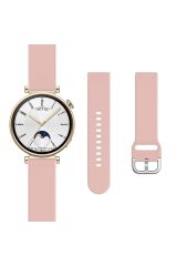 Huawei Watch Gt2 42mm Ile Uyumlu 20mm Purelux Soft Tokalı Silikon Kordon Dayanıklı Spor Stil Pembe Açık