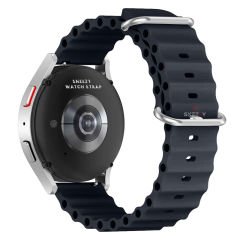 Huawei Watch GT2 Elite-Sport-Classic 46mm-GT2 Pro 22mm Uyumlu Seaflex Ocean Silikon Kordon Midnight - Midnight